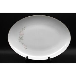 Carriage House Rosecrest 617 Fine China Oval Serving Platter 14" x 10.5" Japan